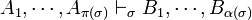A_1,\cdots,A_{\pi(\sigma)}\vdash_\sigma
B_1,\cdots,B_{\alpha(\sigma)}