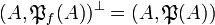 (A,\mathfrak P_f(A))\orth = (A,\mathfrak P(A))