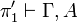 \pi'_1\vdash\Gamma,A