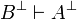 B\orth\vdash A\orth