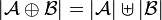 \web {{\mathcal A} \oplus {\mathcal B}} = \web{\mathcal A} \uplus \web{\mathcal B}