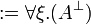 := \forall \xi.( A\orth ) 