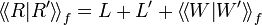 \Inner{R}{R'}_f=L+L'+\Inner{W}{W'}_f