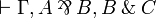 \vdash\Gamma,A\parr B,B\with C