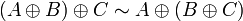 (A\plus B)\plus C \sim A\plus(B\plus C)